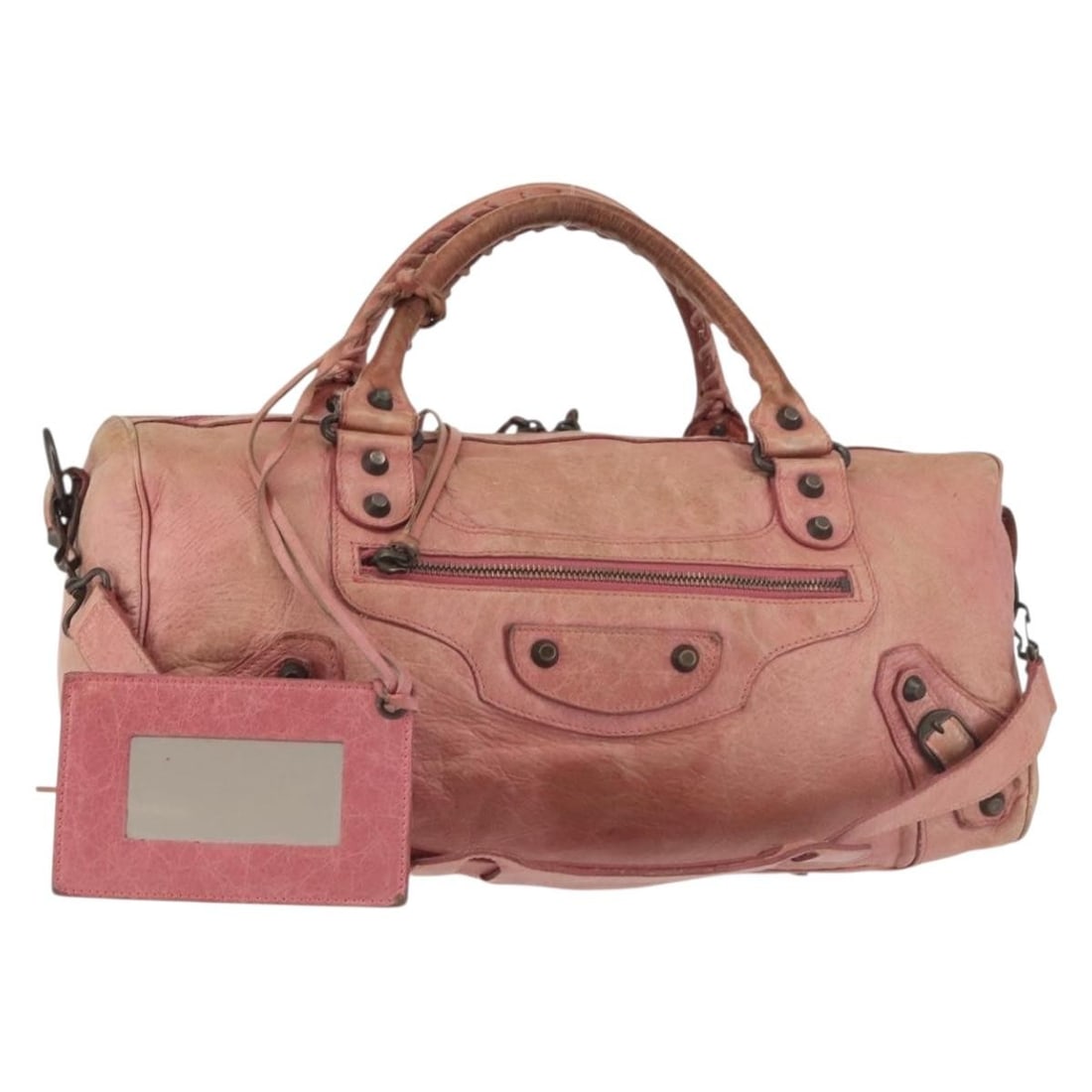 BALENCIAGA The Twiggy Leather Hand Bag Pink 128523 Auth: BALENCIAGA The Twiggy Leather Hand Bag Pink 128523 Auth Introducing the Balenciaga Twiggy Hand Bag, a stylish accessory crafted from premium leather in a vibrant pink hue. This versatile handbag featu