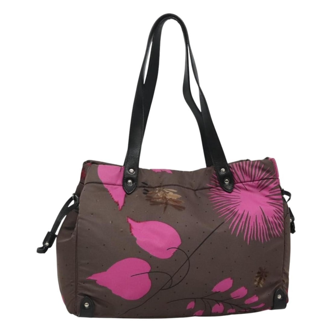 Miu Miu Gray Pink Silver Nylon Tote Bag Authentic Italy (1 of 18)