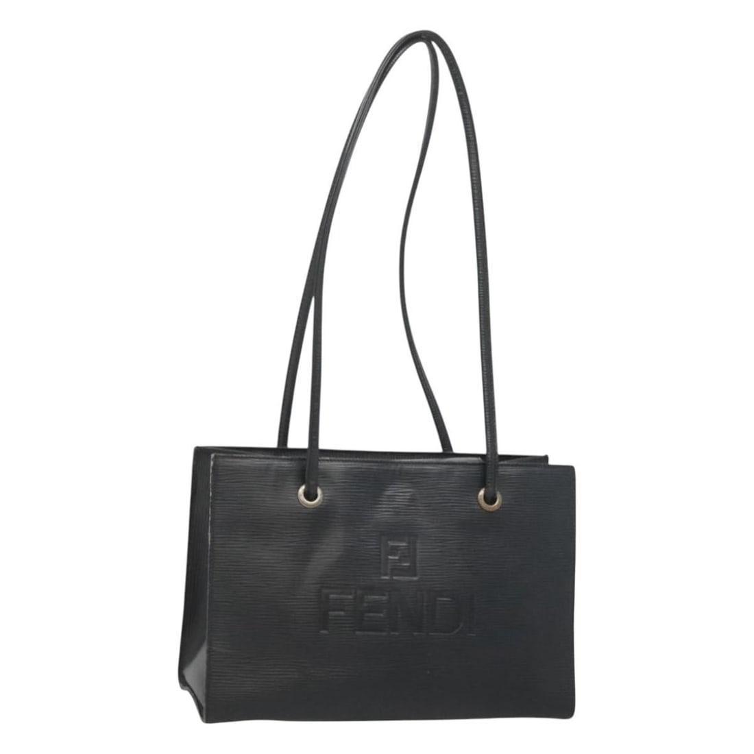 FENDI Black Leather Shoulder Bag Made in Italy (1 of 18)