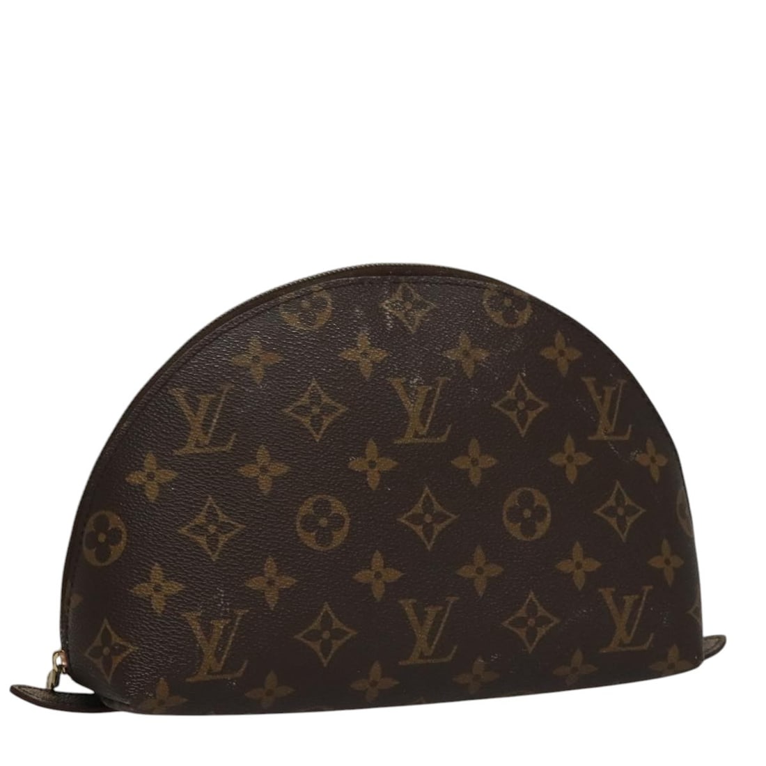 LOUIS VUITTON Monogram Cosmetic Pouch M47520 Made in France: LOUIS VUITTON Monogram Cosmetic Pouch M47520 Made in France This authentic Louis Vuitton Monogram Trousse Demi Ronde Cosmetic Pouch (Model: M47520) is a stylish and functional accessory, perfect for s