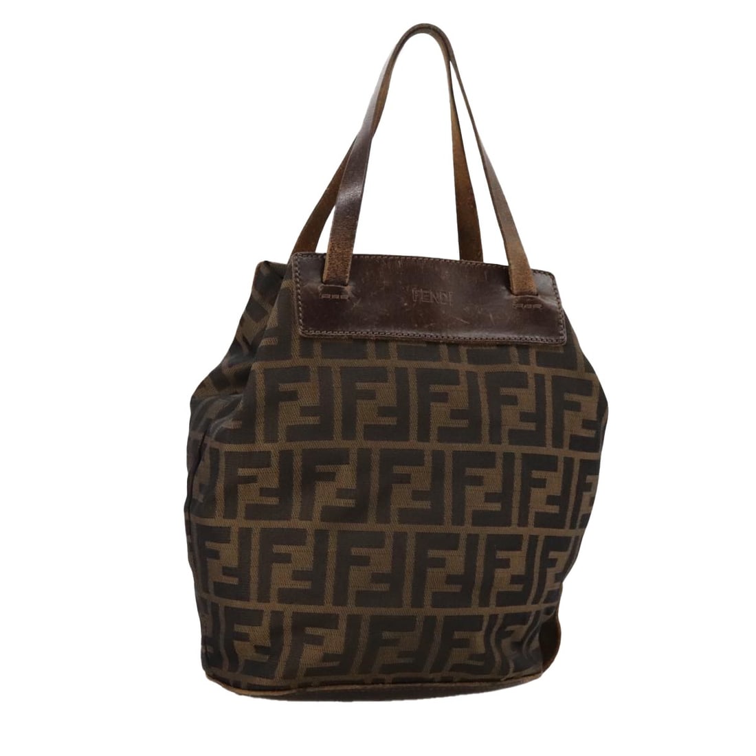Fendi Zucca Canvas Hand Bag Brown Black Made in Italy (1 of 18)