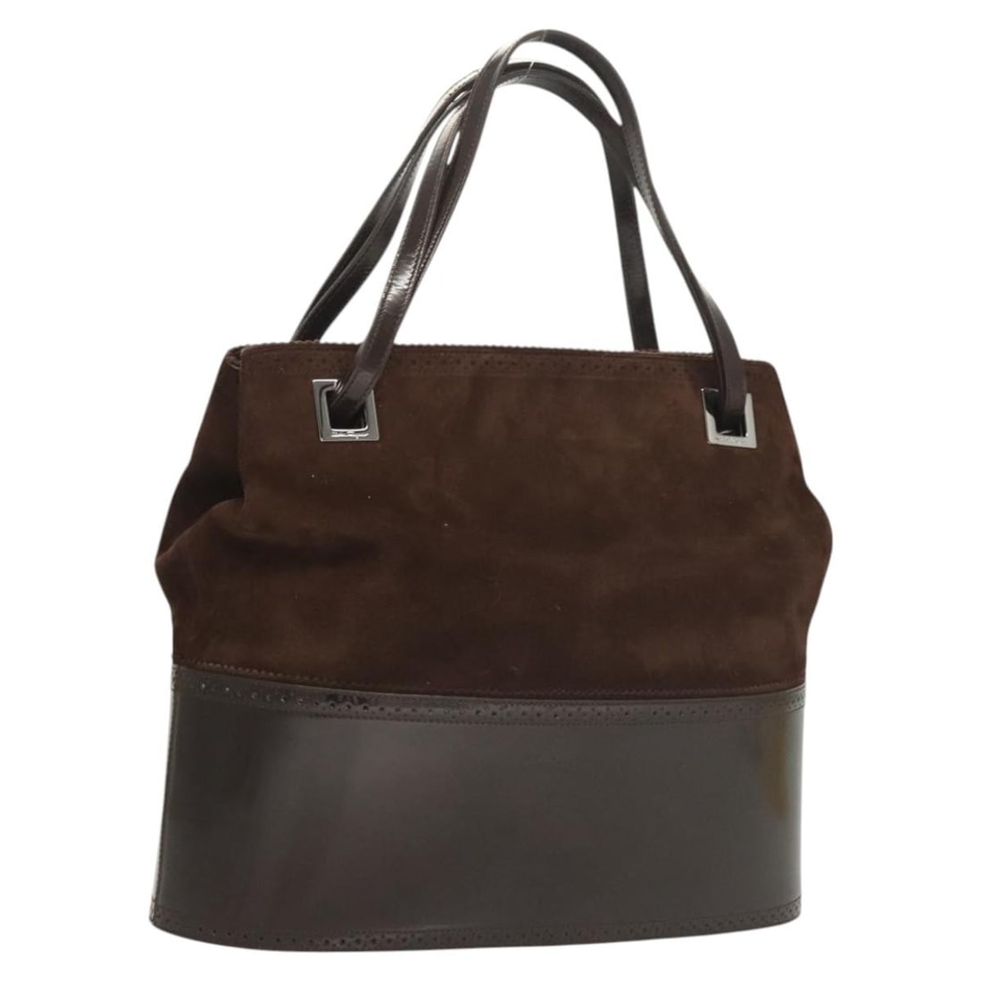 Salvatore Ferragamo Brown Suede Hand Bag Authentic BA1711 Made in Italy (1 of 18)