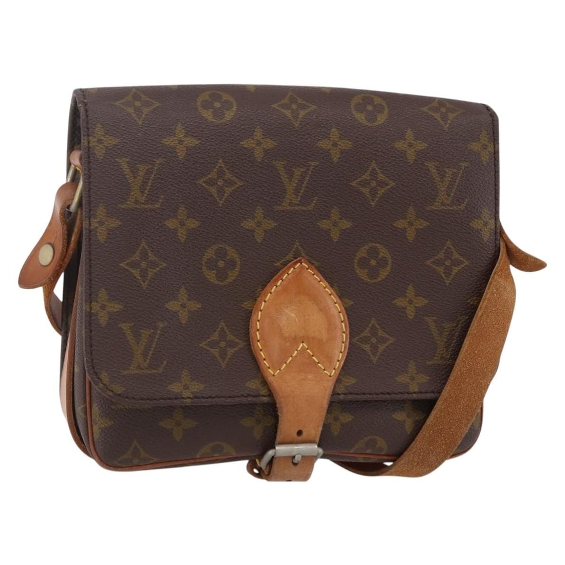 LOUIS VUITTON Monogram Cartouchiere MM Shoulder Bag M51253 Auth: LOUIS VUITTON Monogram Cartouchiere MM Shoulder Bag M51253 Auth Introducing the LOUIS VUITTON Monogram Cartouchiere MM Shoulder Bag, a classic and stylish accessory that embodies French craftsmanship.