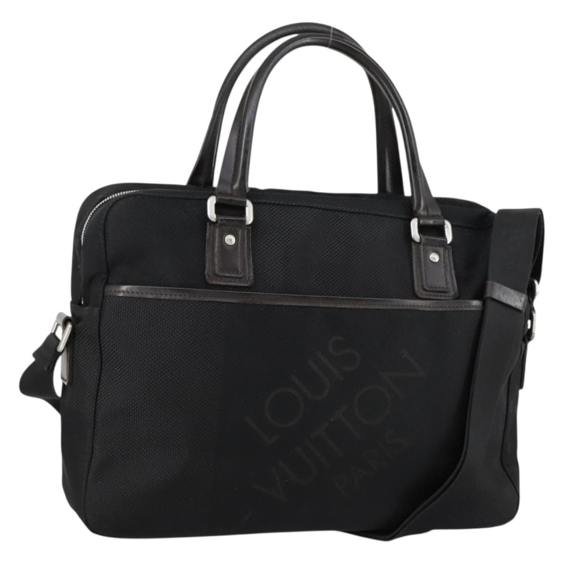 LOUIS VUITTON Damier Geant Albatross Boston Bag Black M93601 with Shoulder Strap (1 of 18)