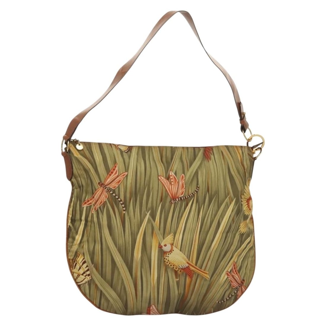 Salvatore Ferragamo Green Gold Nylon Shoulder Bag Made in Italy: Salvatore Ferragamo Green Gold Nylon Shoulder Bag Made in Italy This Salvatore Ferragamo shoulder bag is a stylish accessory crafted from durable nylon, showcasing a vibrant green and gold exterior. D