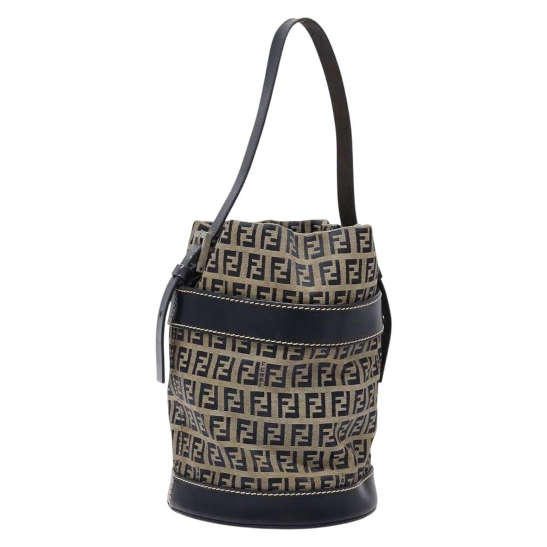 Fendi Zucchino Canvas Shoulder Bag Navy Silver Made in Italy: Fendi Zucchino Canvas Shoulder Bag Navy Silver Made in Italy This Fendi Zucchino Canvas Shoulder Bag is a stylish accessory crafted from durable Zucchino canvas in a chic navy and silver color combina