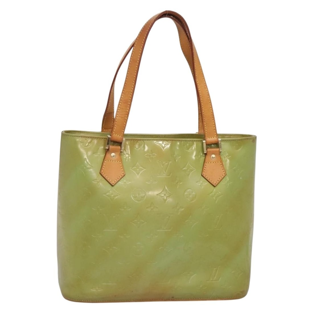 LOUIS VUITTON Monogram Vernis Houston Hand Bag Baby Blue M91005 Auth: LOUIS VUITTON Monogram Vernis Houston Hand Bag Baby Blue M91005 Auth This elegant Louis Vuitton Monogram Vernis Houston Hand Bag showcases a stunning baby blue patent leather exterior, perfect for add