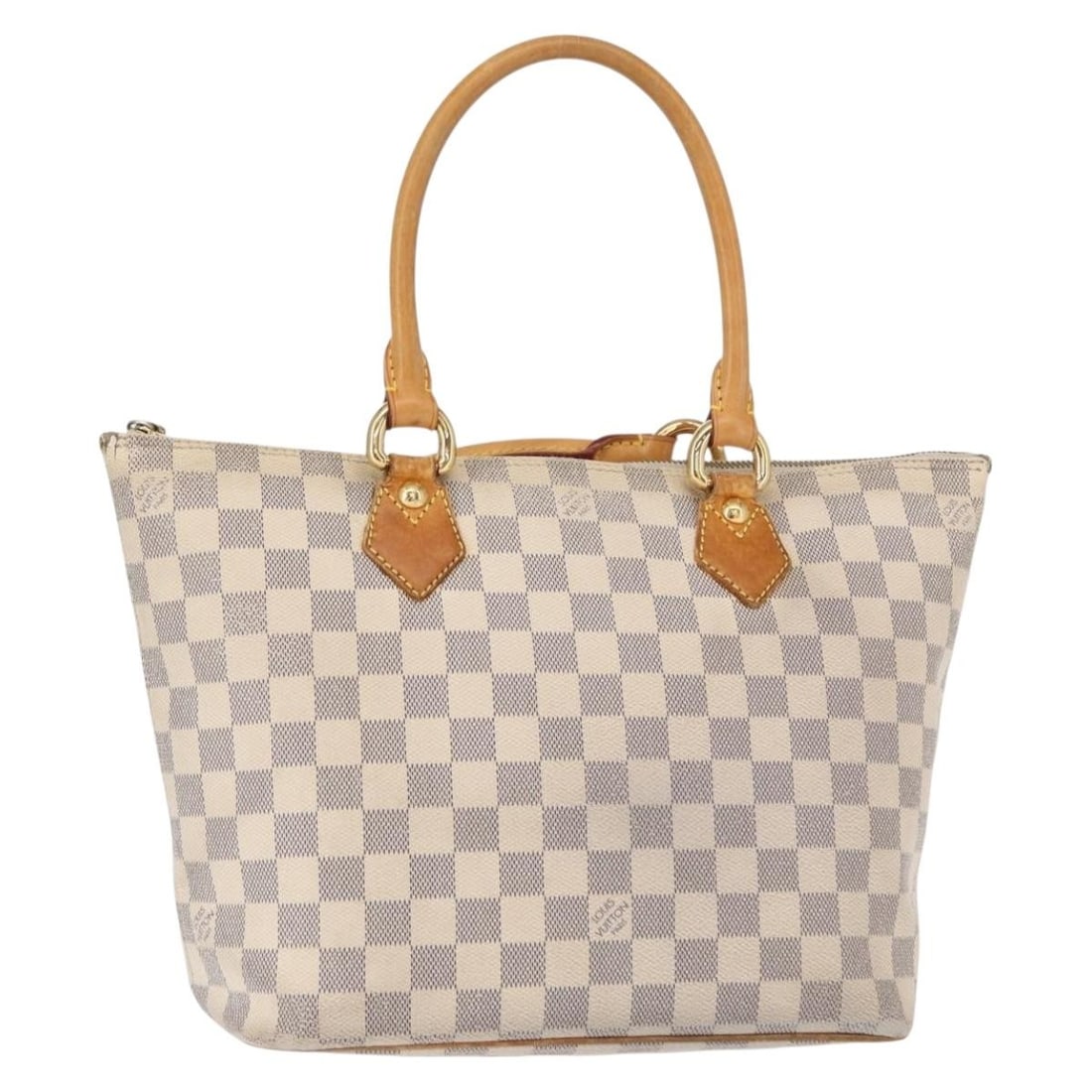 LOUIS VUITTON Damier Azur Saleya PM Tote Bag N51186 Auth France: LOUIS VUITTON Damier Azur Saleya PM Tote Bag N51186 Auth France Introducing the LOUIS VUITTON Damier Azur Saleya PM Tote Bag, a stylish and sophisticated accessory crafted in France. This tote bag fea