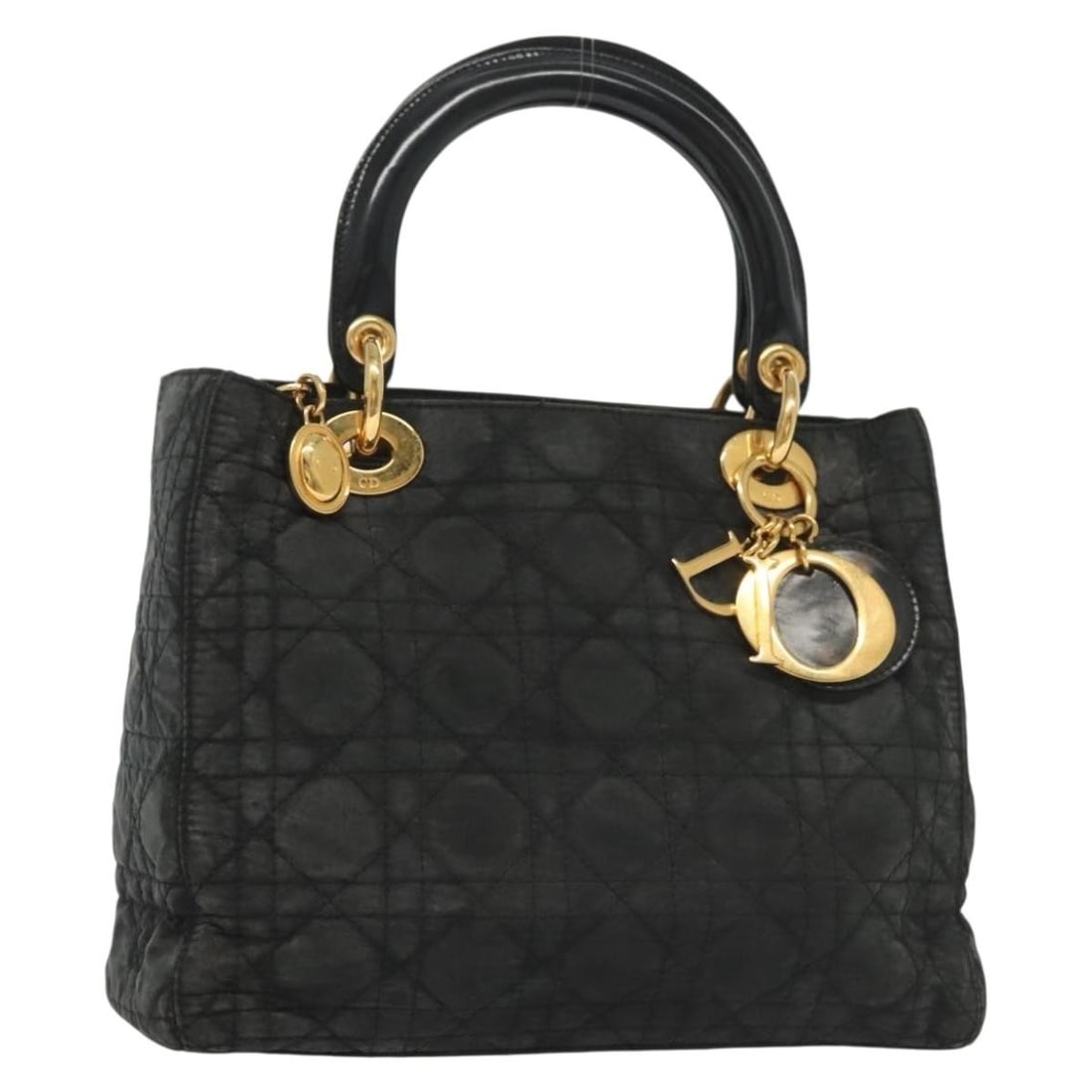 Christian Dior Black Gold Nylon Canage Hand Bag Auth Italy: Christian Dior Black Gold Nylon Canage Hand Bag Auth Italy This Christian Dior Canage Hand Bag combines luxurious style with practical design. Crafted in Italy, this elegant handbag features a sleek b