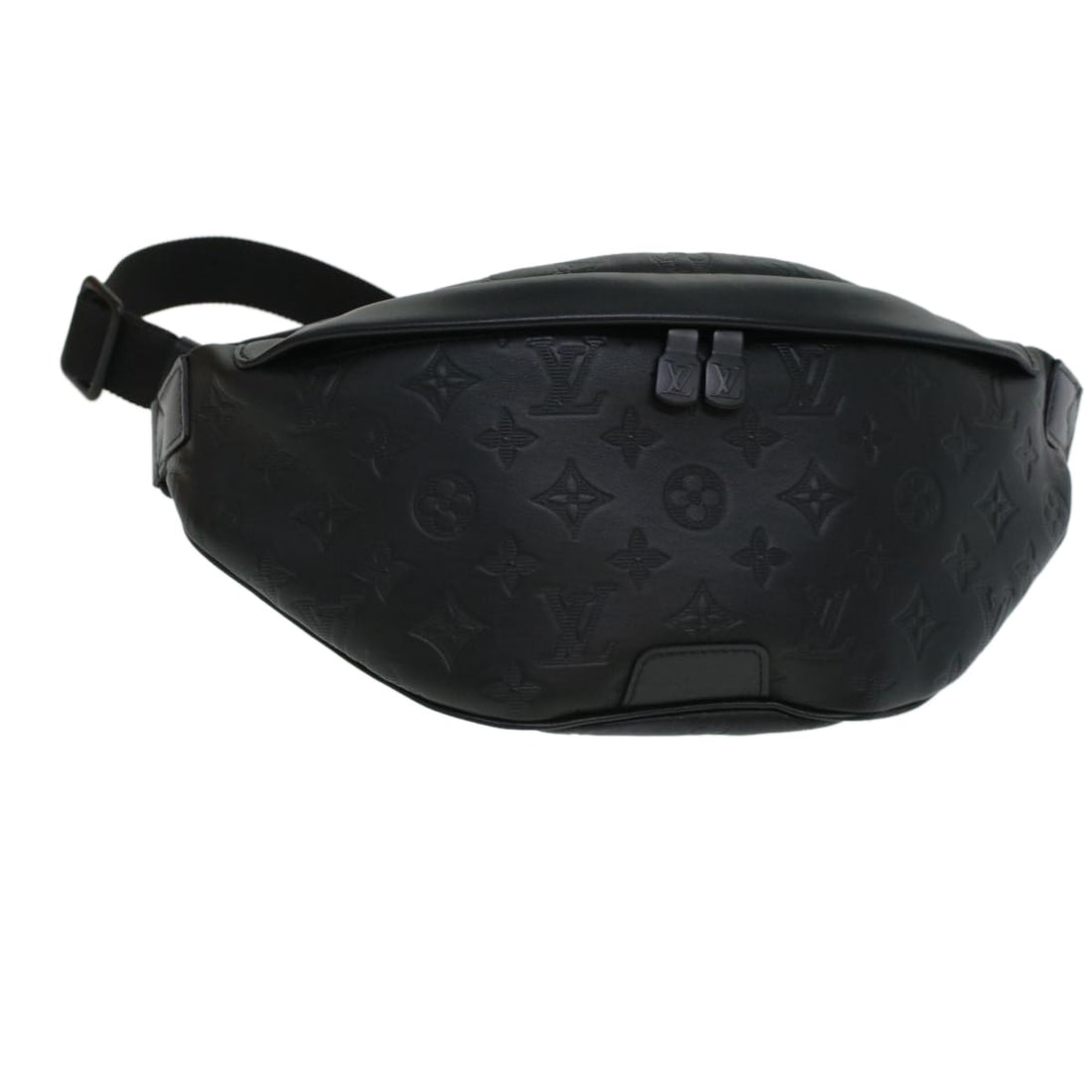 LOUIS VUITTON Monogram Shadow Discovery Bum Bag M46036 Black Canvas Auth (1 of 18)