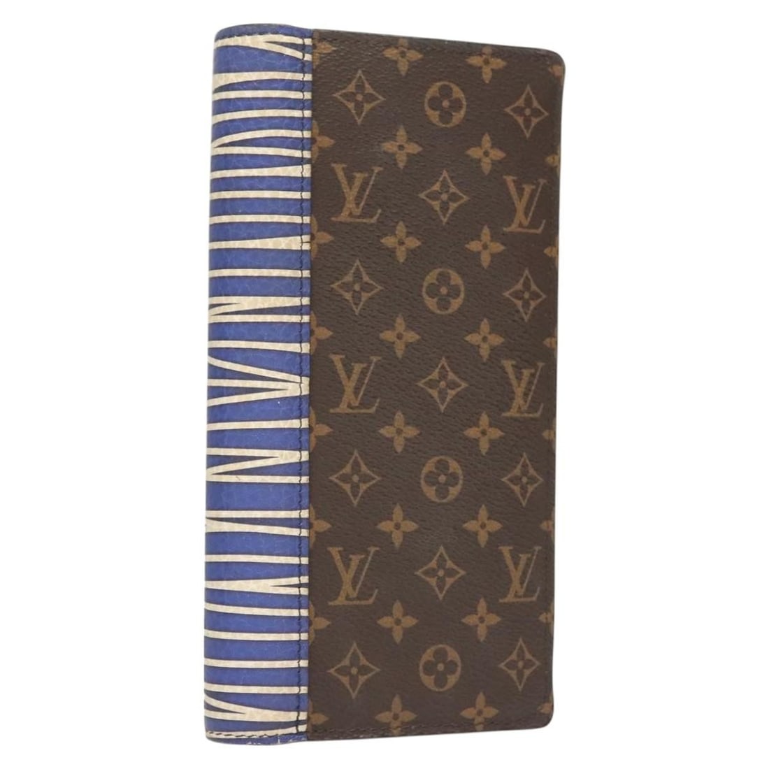 LOUIS VUITTON M69739 Monogram Patchwork Long Wallet Blue Auth: LOUIS VUITTON M69739 Monogram Patchwork Long Wallet Blue Auth Elevate your accessory collection with this LOUIS VUITTON Monogram Patchwork Porte Feuille Brother Wallet, a stylish long wallet crafted i