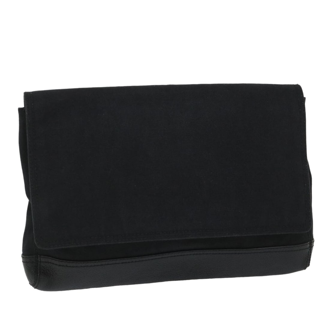 BALENCIAGA Black Canvas Clutch Bag Made in Italy: BALENCIAGA Black Canvas Clutch Bag Made in Italy This BALENCIAGA clutch bag is crafted from black canvas, offering a chic and versatile accessory for any occasion. The bag features a spacious interior
