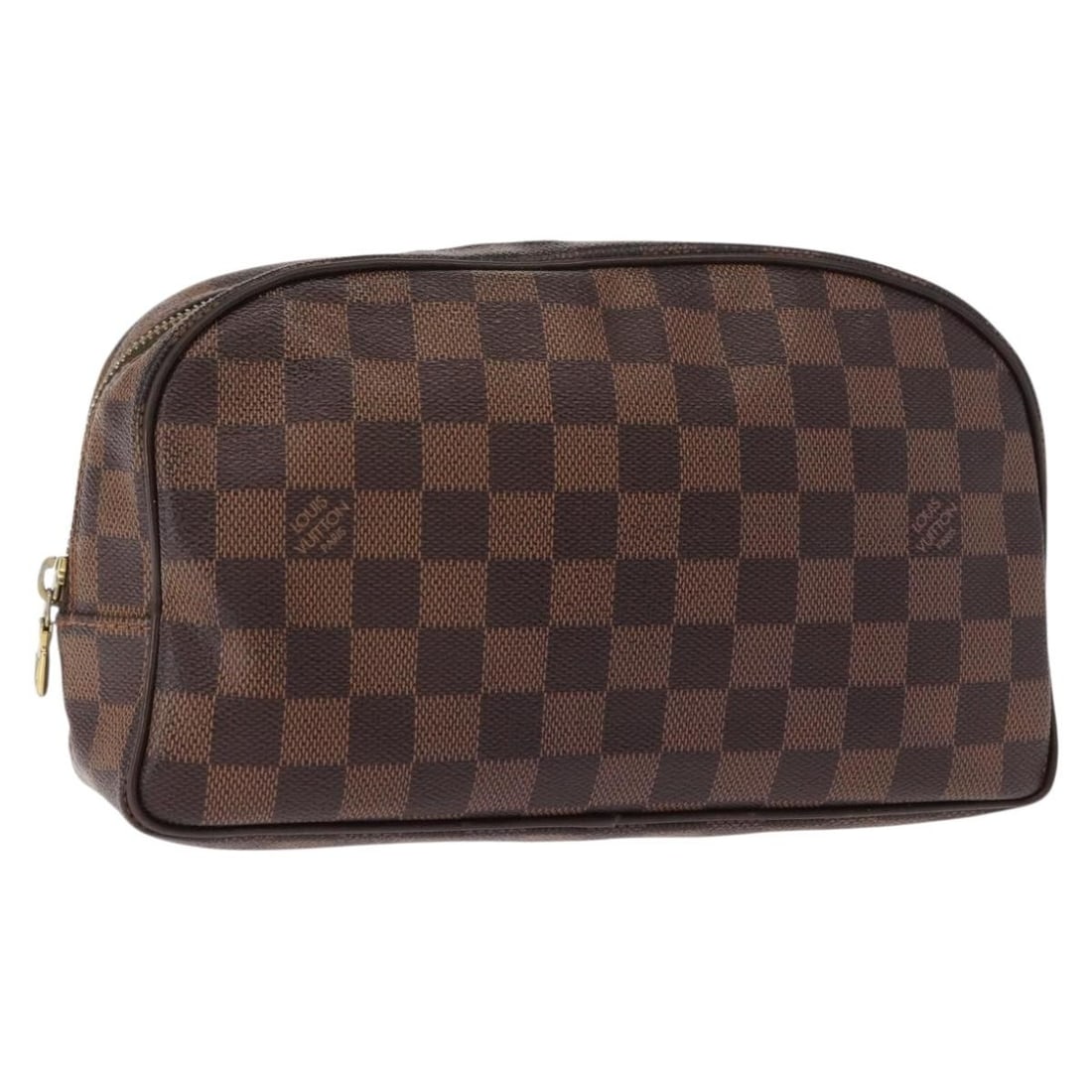 LOUIS VUITTON Damier Ebene Trousse Toilette25 Clutch Bag N47624 Auth: LOUIS VUITTON Damier Ebene Trousse Toilette25 Clutch Bag N47624 Auth Introducing the LOUIS VUITTON Damier Ebene Trousse Toilette 25 Clutch Bag, a sophisticated accessory crafted in France. This stylis