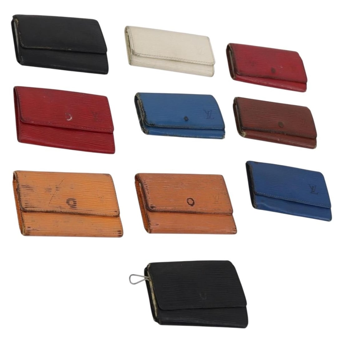 LOUIS VUITTON Monogram Epi Key Case Set Red Black LV Auth: LOUIS VUITTON Monogram Epi Key Case Set Red Black LV Auth This Louis Vuitton Monogram Epi Key Case is a stylish and functional accessory in a striking red and black color combination. Crafted from dur