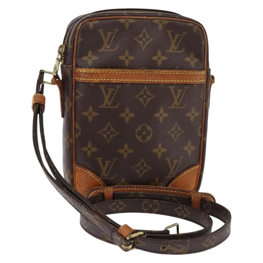 LOUIS VUITTON Monogram Danube Shoulder Bag M45266 Auth France: LOUIS VUITTON Monogram Danube Shoulder Bag M45266 Auth France The LOUIS VUITTON Monogram Danube Shoulder Bag (Model M45266) is an iconic accessory crafted in France from durable Monogram Canvas. This