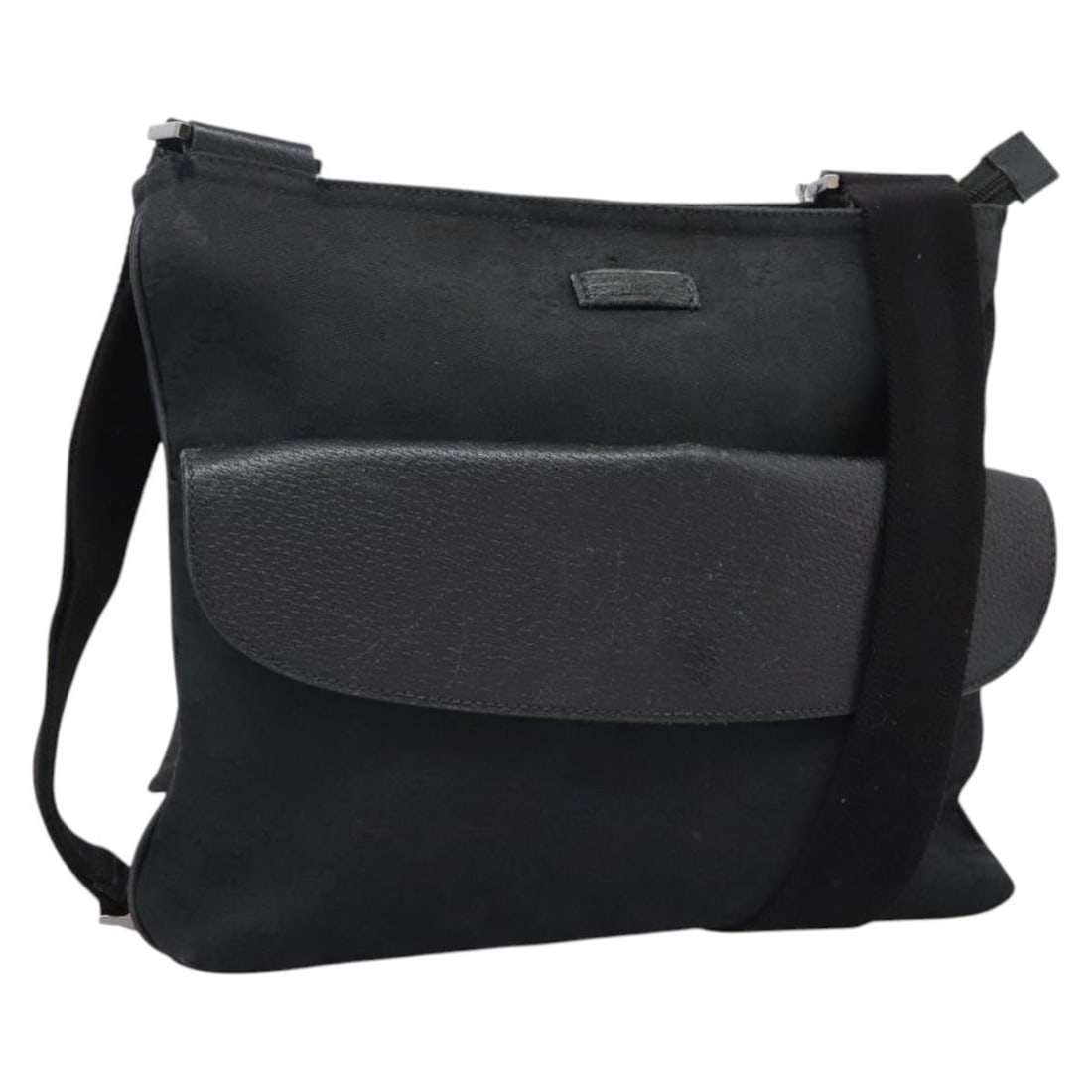 GUCCI GG Canvas Shoulder Bag Black Silver 256100 Authentic Made in Italy (1 of 18)