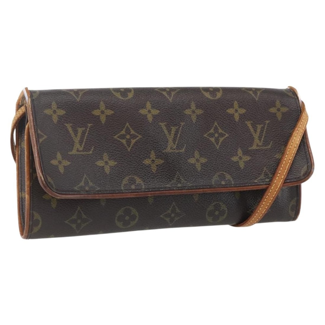 LOUIS VUITTON Monogram Pochette Twin GM Shoulder Bag M51852 Auth (1 of 18)
