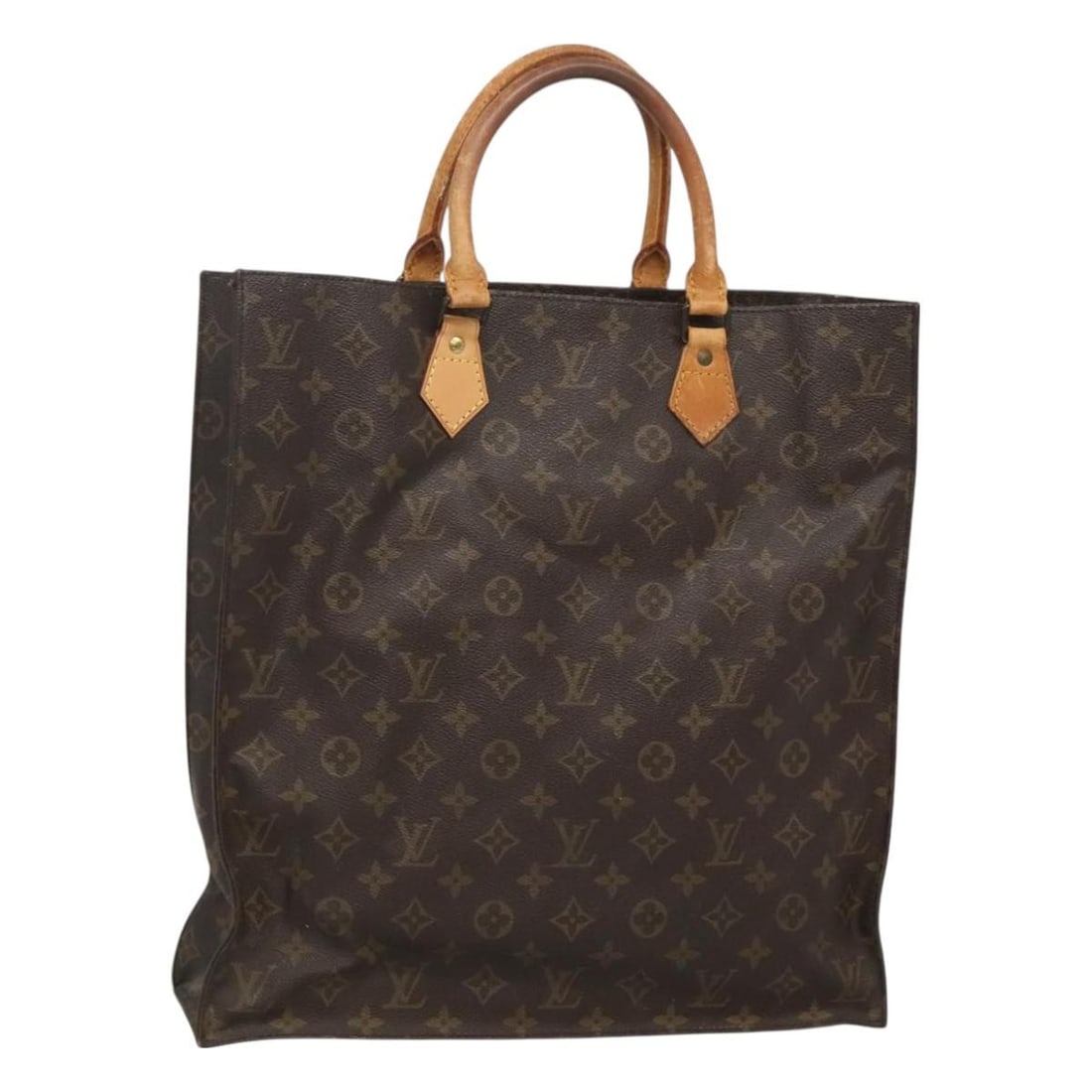 Authentic LOUIS VUITTON Monogram Sac Plat Hand Bag M51140: Authentic LOUIS VUITTON Monogram Sac Plat Hand Bag M51140 This authentic LOUIS VUITTON Monogram Sac Plat Hand Bag (Product No. M51140) is a stylish accessory that showcases the iconic monogram canvas.