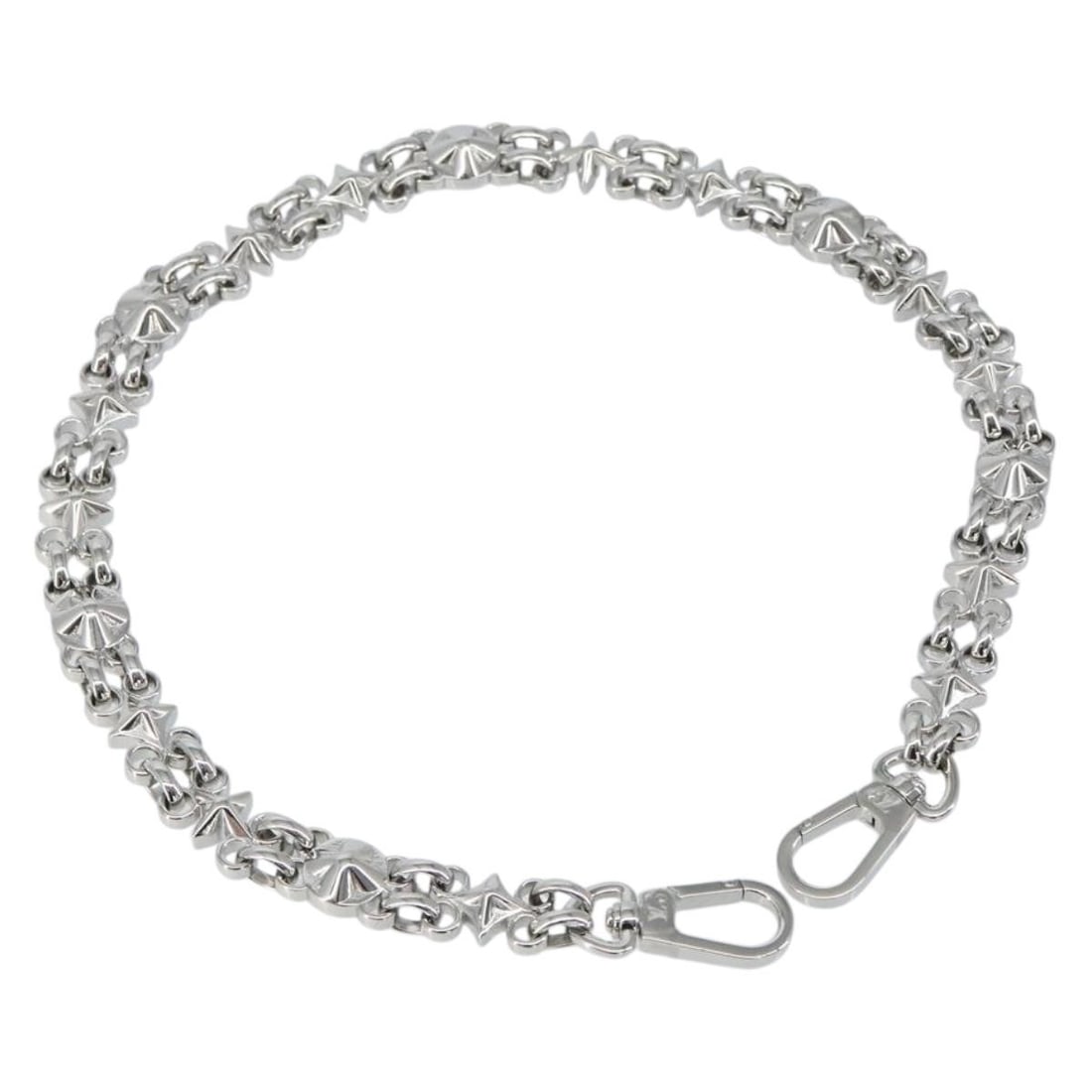 LOUIS VUITTON Silver Metal Chain Shoulder Strap 23.2 Inch Auth (1 of 9)