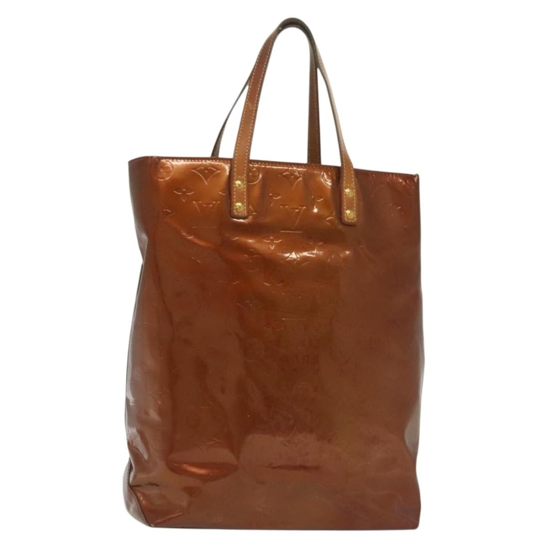 Louis Vuitton Monogram Vernis Reade MM Hand Bag Bronze M91143 Authentic: Louis Vuitton Monogram Vernis Reade MM Hand Bag Bronze M91143 Authentic Elevate your accessory collection with the LOUIS VUITTON Monogram Vernis Reade MM Hand Bag. Crafted from luxurious patent leathe