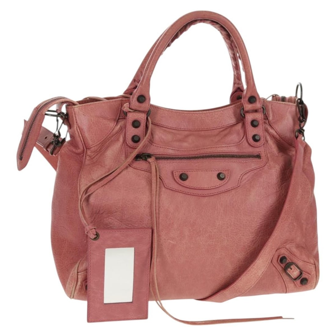 BALENCIAGA Classic Vero Leather Hand Bag Pink 235216 Auth: BALENCIAGA Classic Vero Leather Hand Bag Pink 235216 Auth The BALENCIAGA Classic Vero Hand Bag is a stylish and functional accessory crafted from high-quality leather. This pink handbag features a spa
