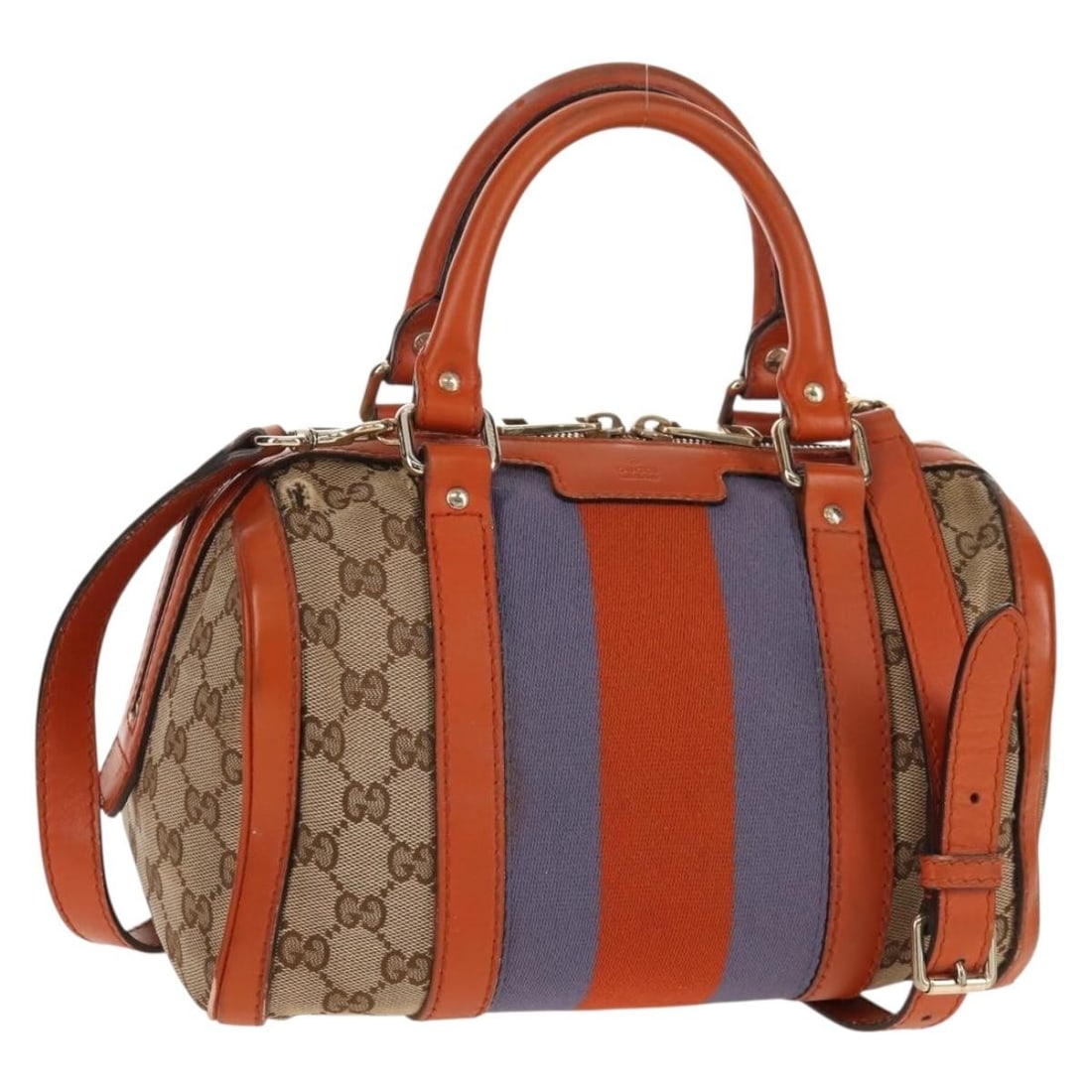 GUCCI GG Canvas Sherry Line Hand Bag Beige Gold 269876 Authentic (1 of 18)