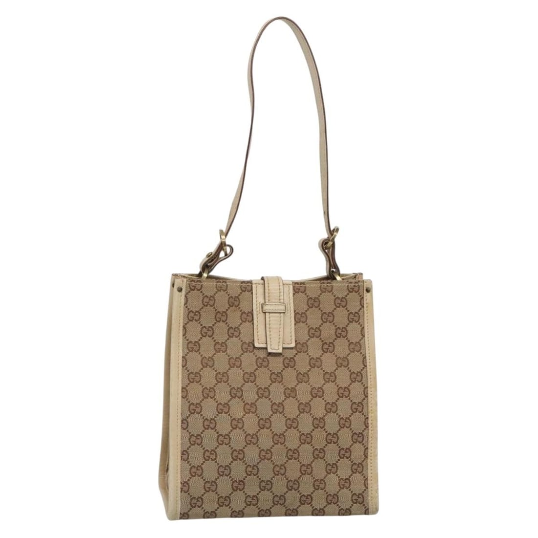 GUCCI GG Canvas Shoulder Bag Beige Gold 110292 Made in Italy (1 of 18)