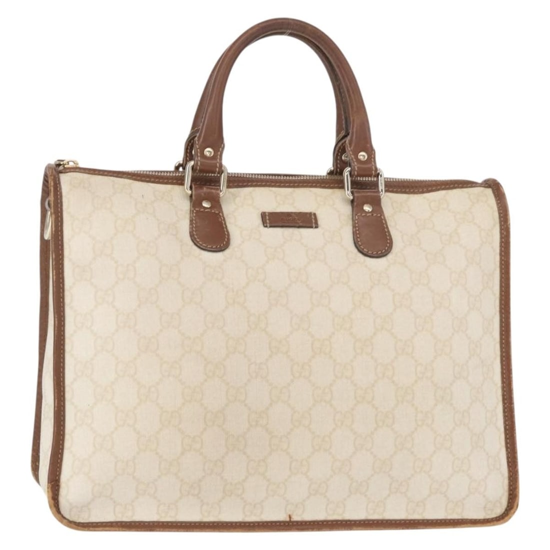 GUCCI GG Supreme Hand Bag Cream Gold PVC 190259 Authentic Italy: GUCCI GG Supreme Hand Bag Cream Gold PVC 190259 Authentic Italy Introducing the GUCCI GG Supreme Hand Bag, a stunning accessory that combines luxurious style with practical functionality. Crafted in I