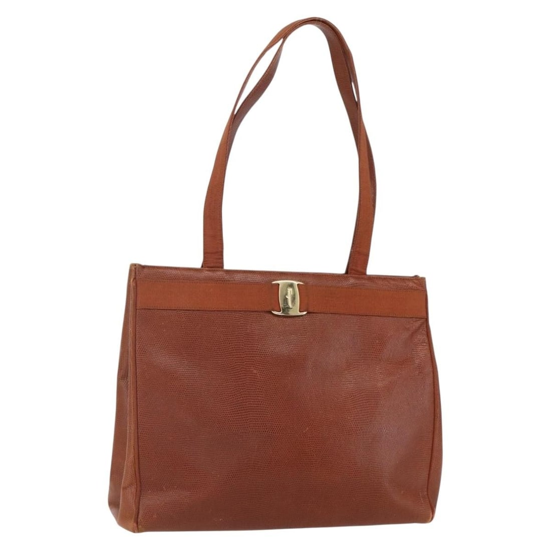 Salvatore Ferragamo Vala Tote Bag Leather Brown Gold Auth Italy: Salvatore Ferragamo Vala Tote Bag Leather Brown Gold Auth Italy This Salvatore Ferragamo Vala Tote Bag is a stylish and functional accessory crafted in Italy. Made from high-quality leather, this tote