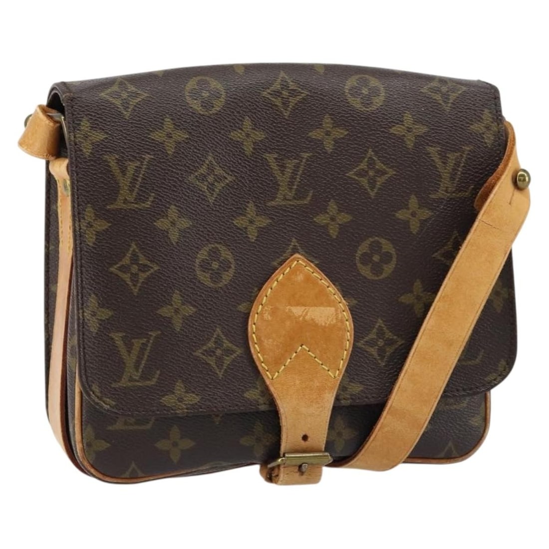 LOUIS VUITTON Monogram Cartouchiere MM Shoulder Bag M51253 Authentic France: LOUIS VUITTON Monogram Cartouchiere MM Shoulder Bag M51253 Authentic France This LOUIS VUITTON Monogram Cartouchiere MM Shoulder Bag is a stylish accessory, showcasing the iconic Monogram Canvas exter