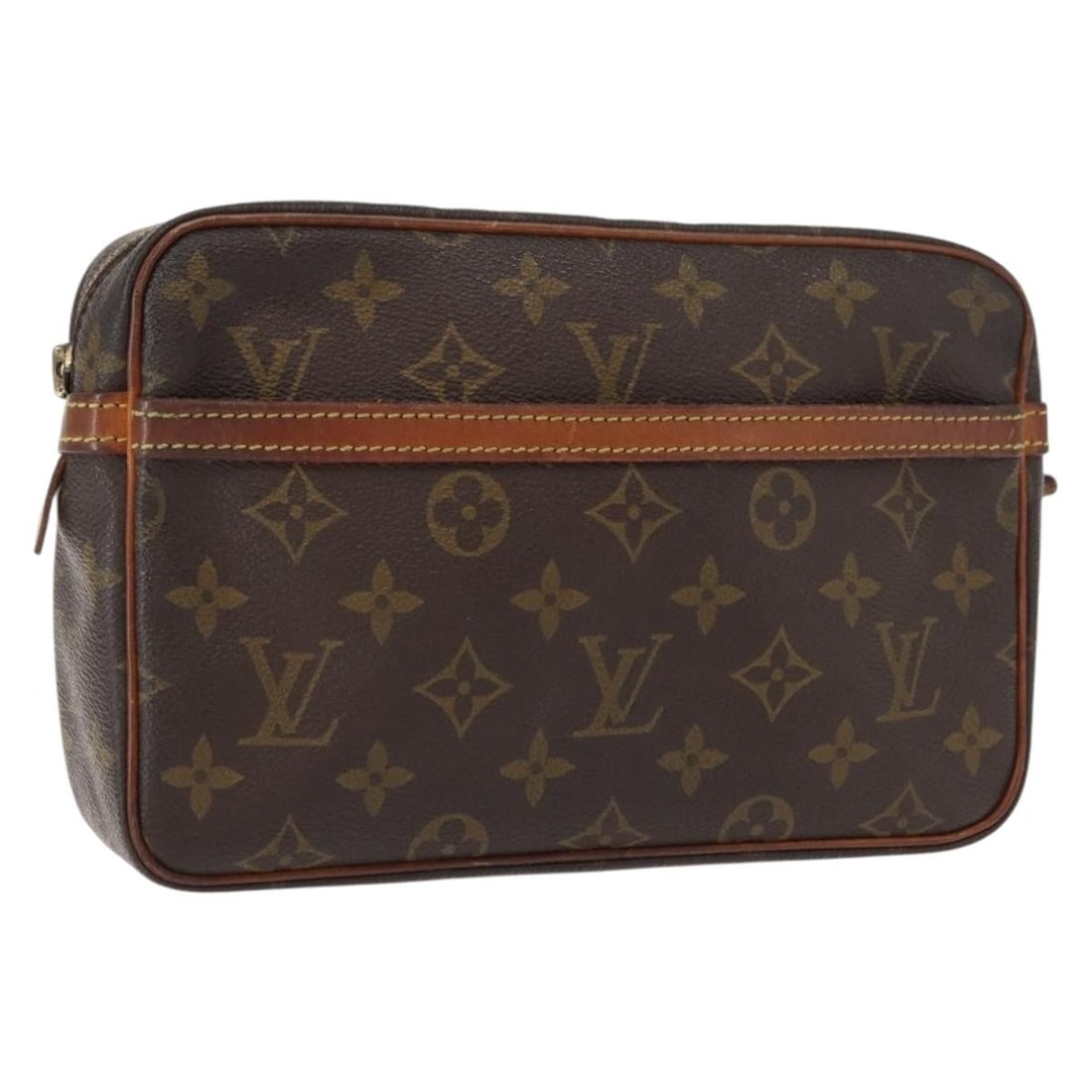 LOUIS VUITTON Monogram Compiegne 23 Clutch Bag M51847 Authenticated: LOUIS VUITTON Monogram Compiegne 23 Clutch Bag M51847 Authenticated The LOUIS VUITTON Monogram Compiegne 23 Clutch Bag (Model M51847) is a stylish accessory crafted from durable monogram canvas, showc