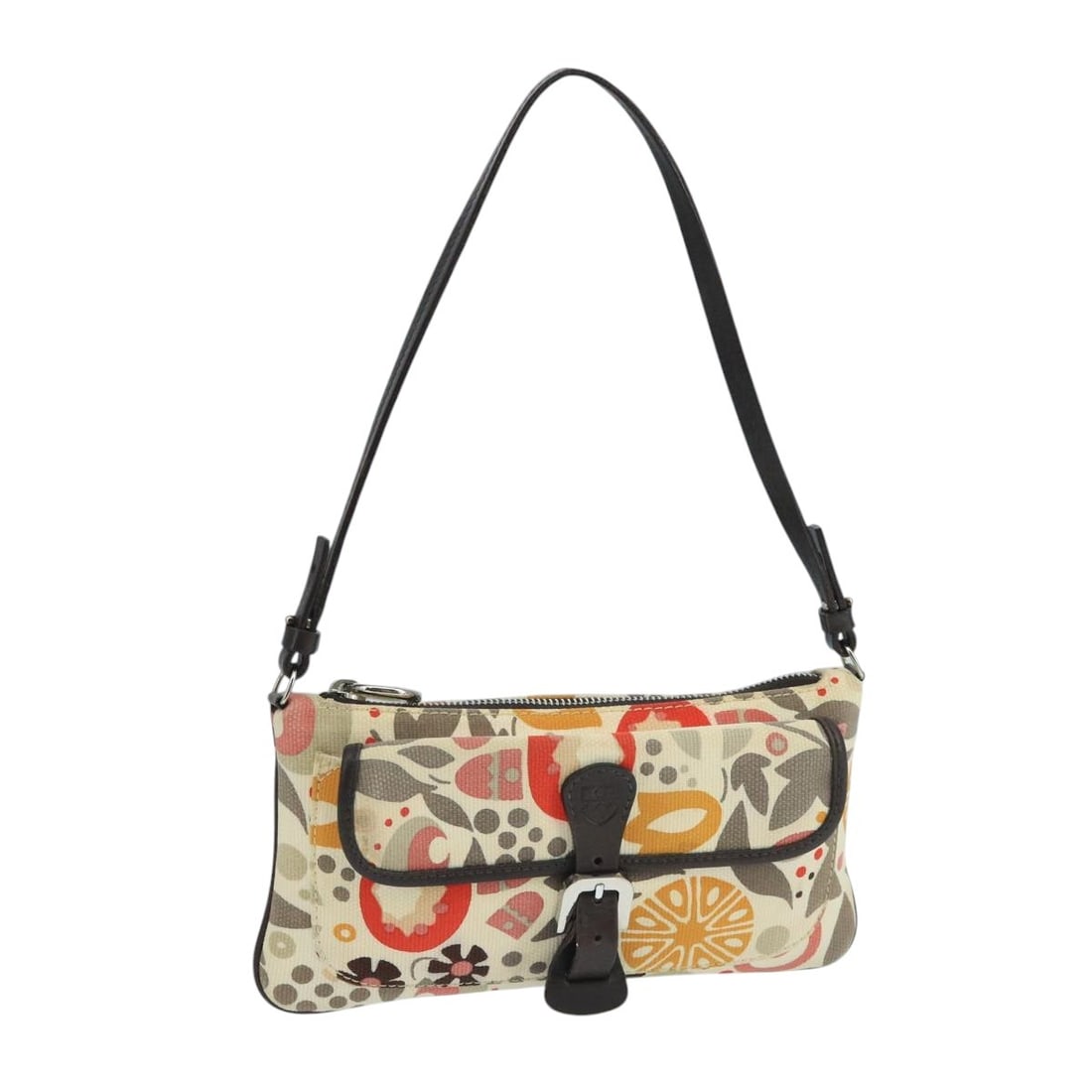 BALLY Canvas Accessory Pouch White Silver Made in Italy: BALLY Canvas Accessory Pouch White Silver Made in Italy This BALLY accessory pouch showcases a stylish and functional design, crafted from durable canvas in a striking white and silver color combinati