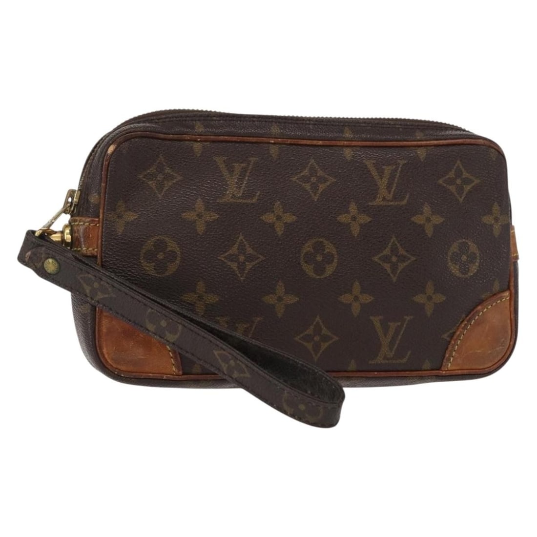 LOUIS VUITTON Monogram Marly Dragonne PM Clutch Bag M51827 Auth France (1 of 18)