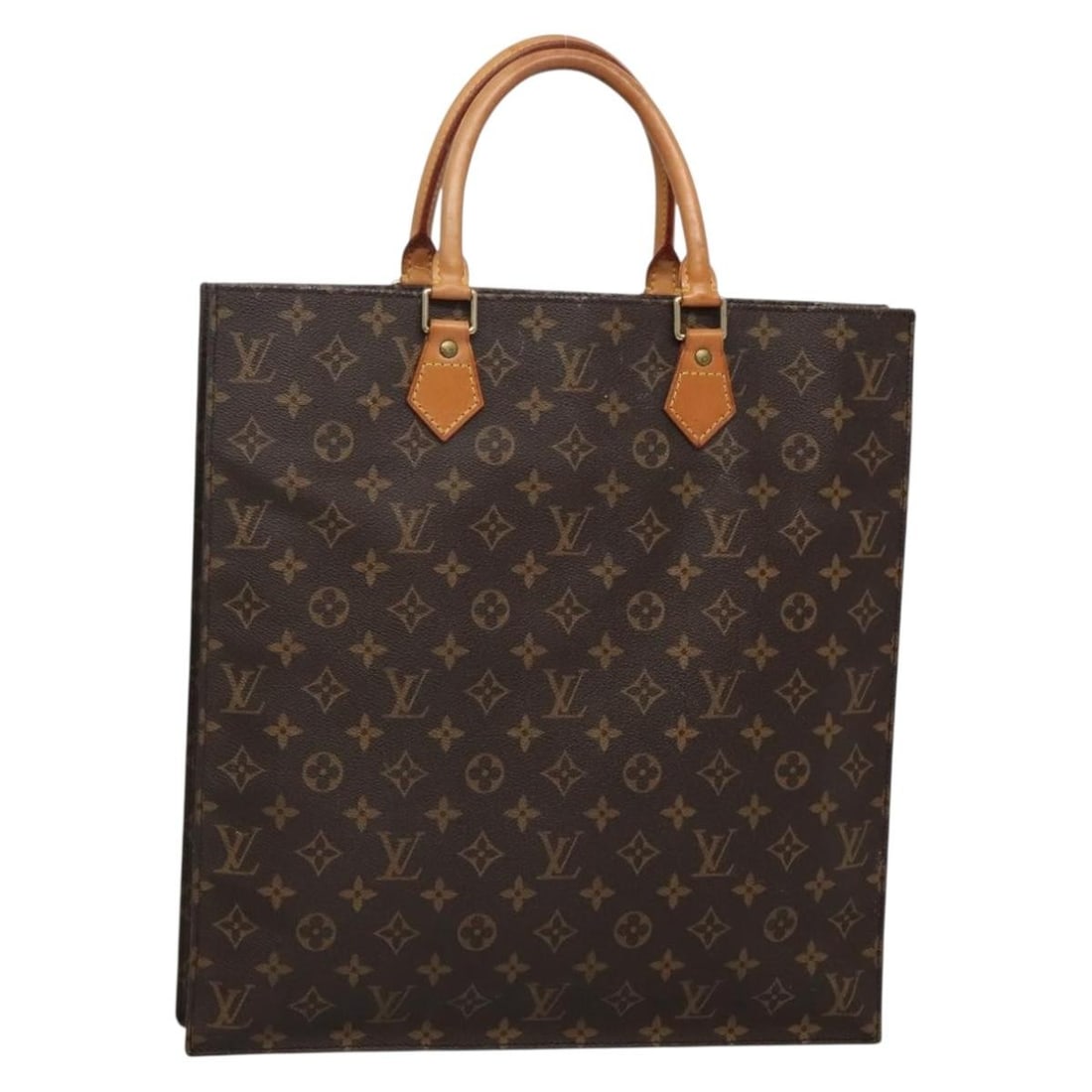 LOUIS VUITTON Monogram Sac Plat Hand Bag M51140 Authentic France: LOUIS VUITTON Monogram Sac Plat Hand Bag M51140 Authentic France This authentic LOUIS VUITTON Monogram Sac Plat Hand Bag (Model M51140) showcases the iconic monogram canvas, embodying timeless style a