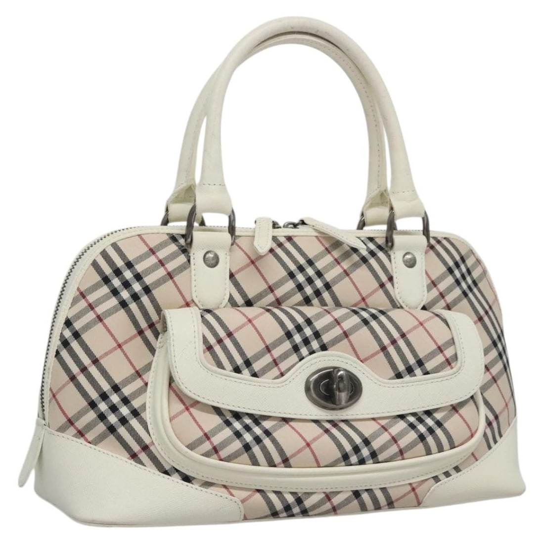 Burberry Nova Check Hand Bag Canvas Beige White Authentic: Burberry Nova Check Hand Bag Canvas Beige White Authentic Introducing the Burberry Nova Check Hand Bag, a stylish accessory made from durable canvas in a chic beige and white color scheme. This handba