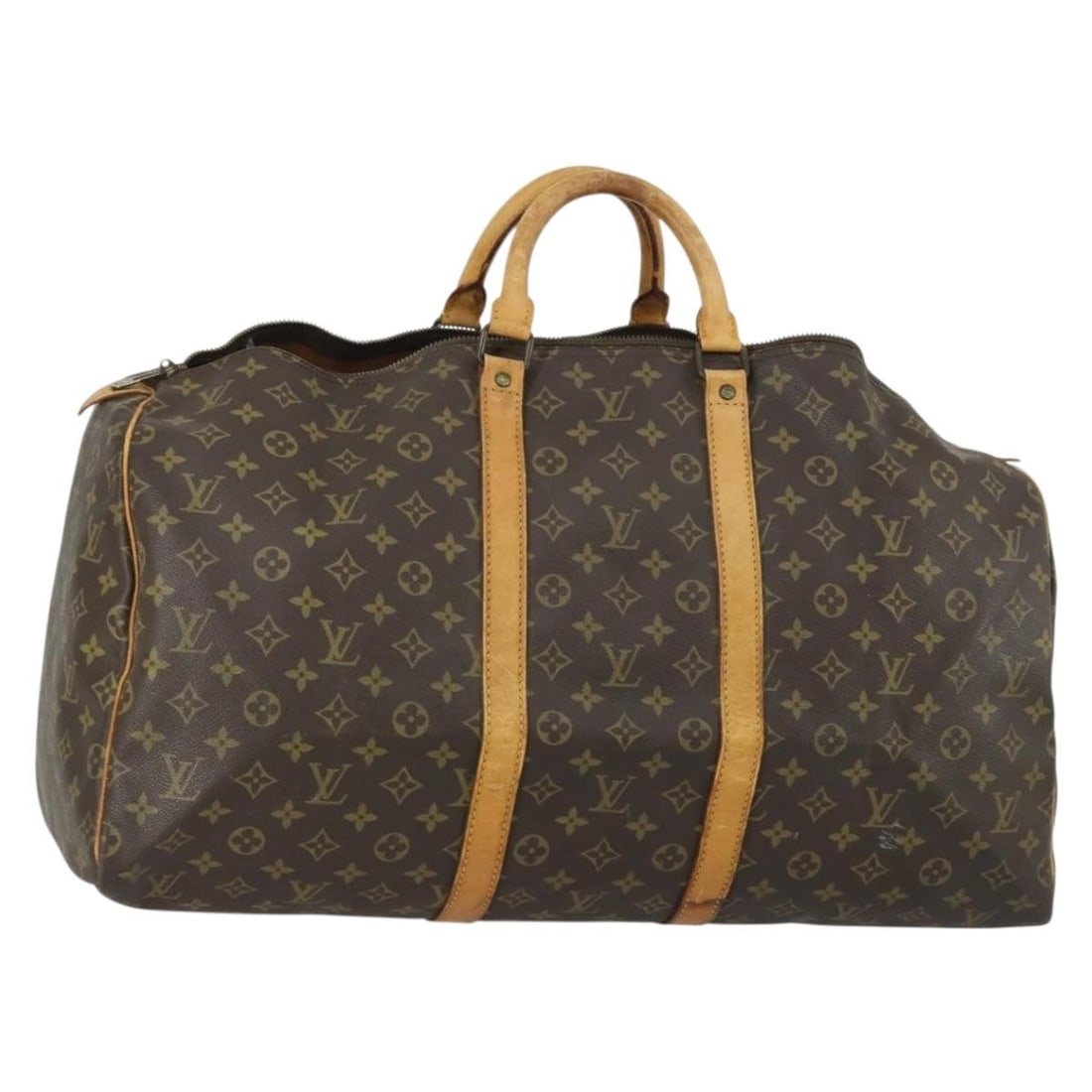 LOUIS VUITTON Monogram Keepall 55 Boston Bag M41424 Auth (1 of 18)