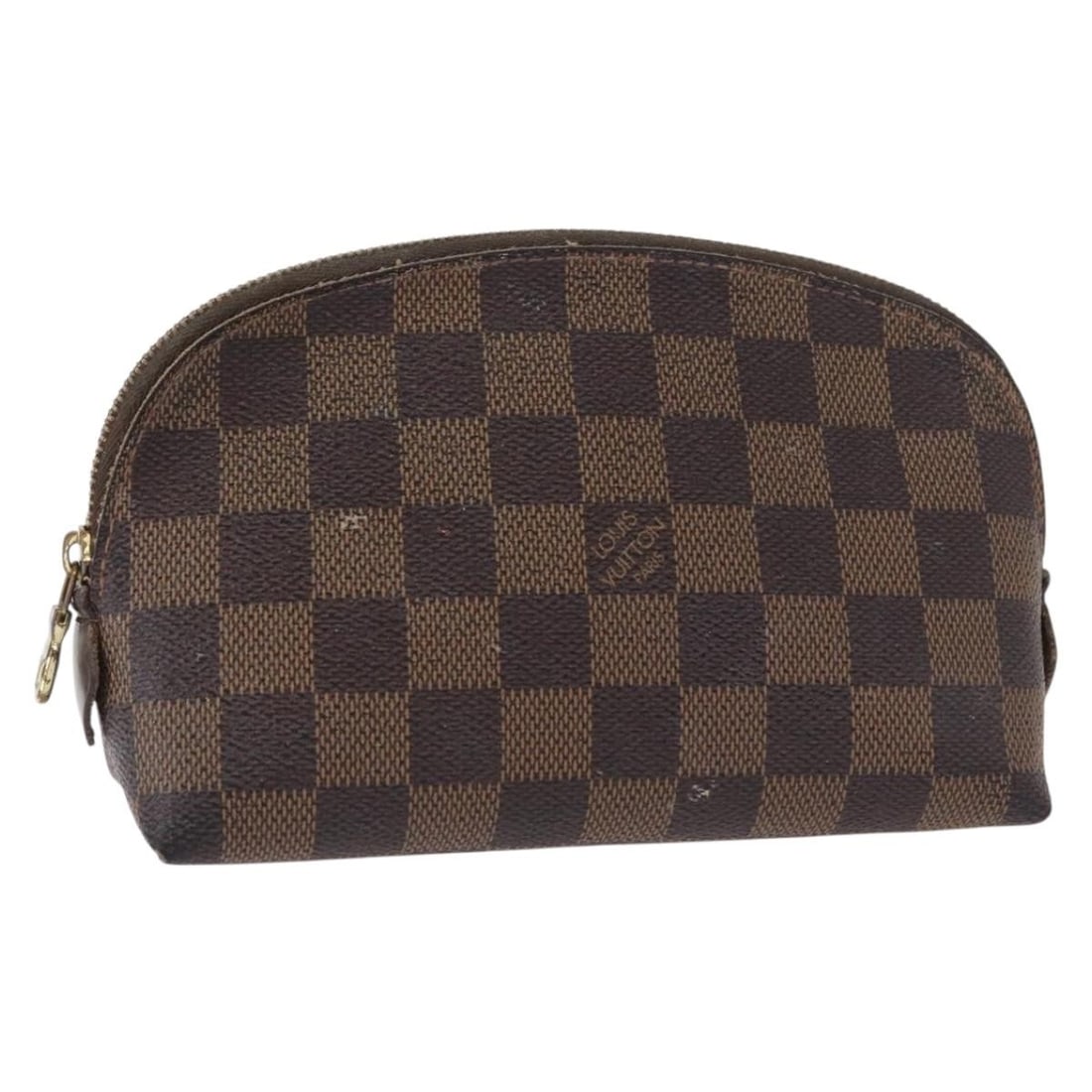 LOUIS VUITTON Damier Ebene Cosmetic Pouch N47516 Auth Spain: LOUIS VUITTON Damier Ebene Cosmetic Pouch N47516 Auth Spain This LOUIS VUITTON Damier Ebene Pochette Cosmetic PM Pouch (Product No. N47516) is a stylish and practical accessory, crafted from high-qual