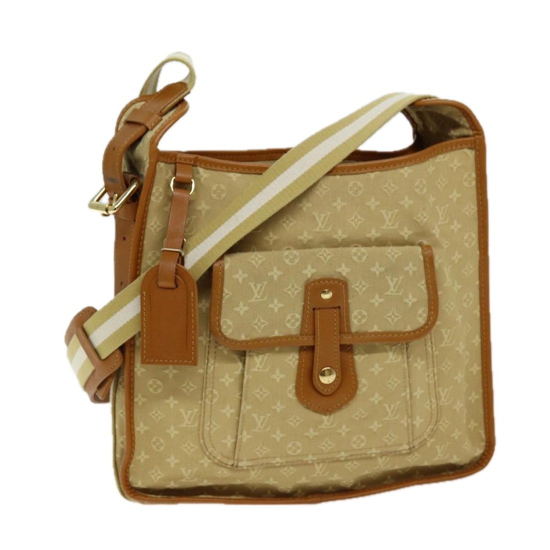 LOUIS VUITTON Monogram Mini Buzas Marie Kate Shoulder Bag Beige M92323: LOUIS VUITTON Monogram Mini Buzas Marie Kate Shoulder Bag Beige M92323 Experience timeless elegance with the LOUIS VUITTON Monogram Mini Buzas Marie Kate Bag. This stylish shoulder bag is crafted from