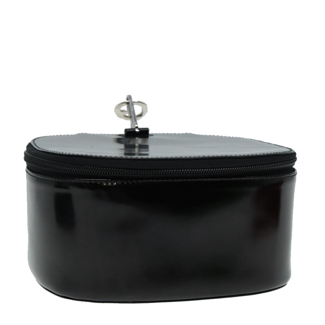 GUCCI Bamboo Vanity Hand Bag Black Patent Leather Authentic (1 of 18)