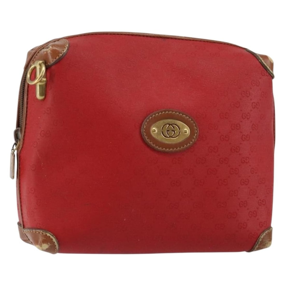 GUCCI Micro GG Supreme Red Gold Pouch PVC 007 115 4916 Auth (1 of 18)