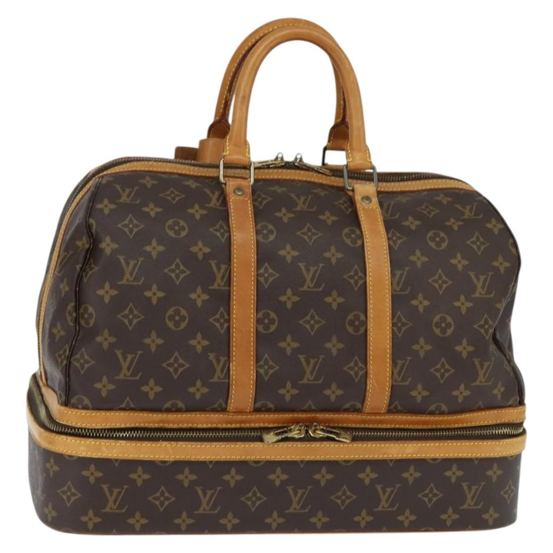 LOUIS VUITTON Monogram Sac Sports Boston Bag M41444 Auth France (1 of 18)