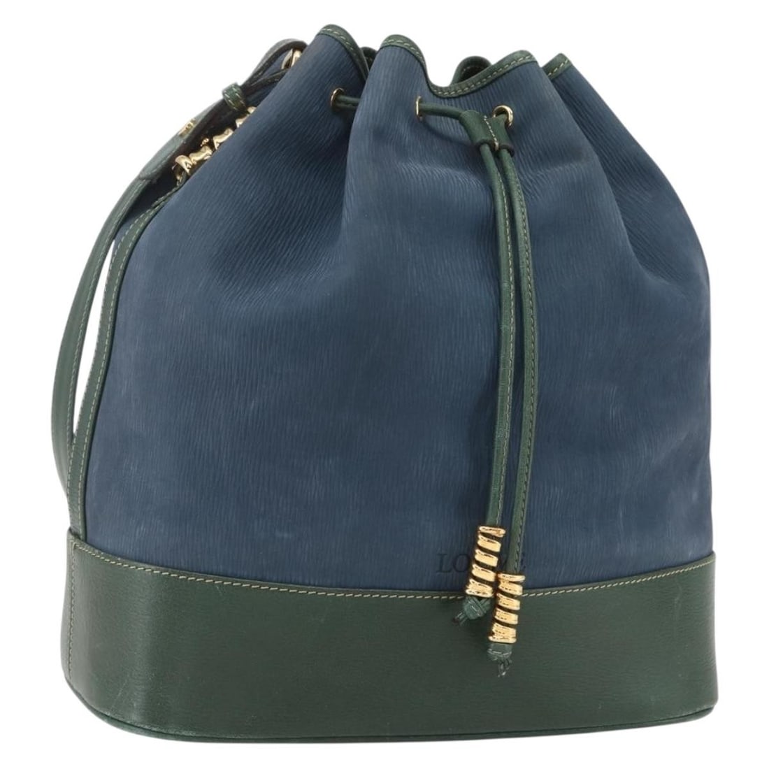 Loewe Velazquez blue and green leather shoulder bag gold accents Spain: Loewe Velazquez blue and green leather shoulder bag gold accents Spain This LOEWE Velazquez shoulder bag is crafted from blue and green leather with gold-tone accents. Made in Spain, the bag features