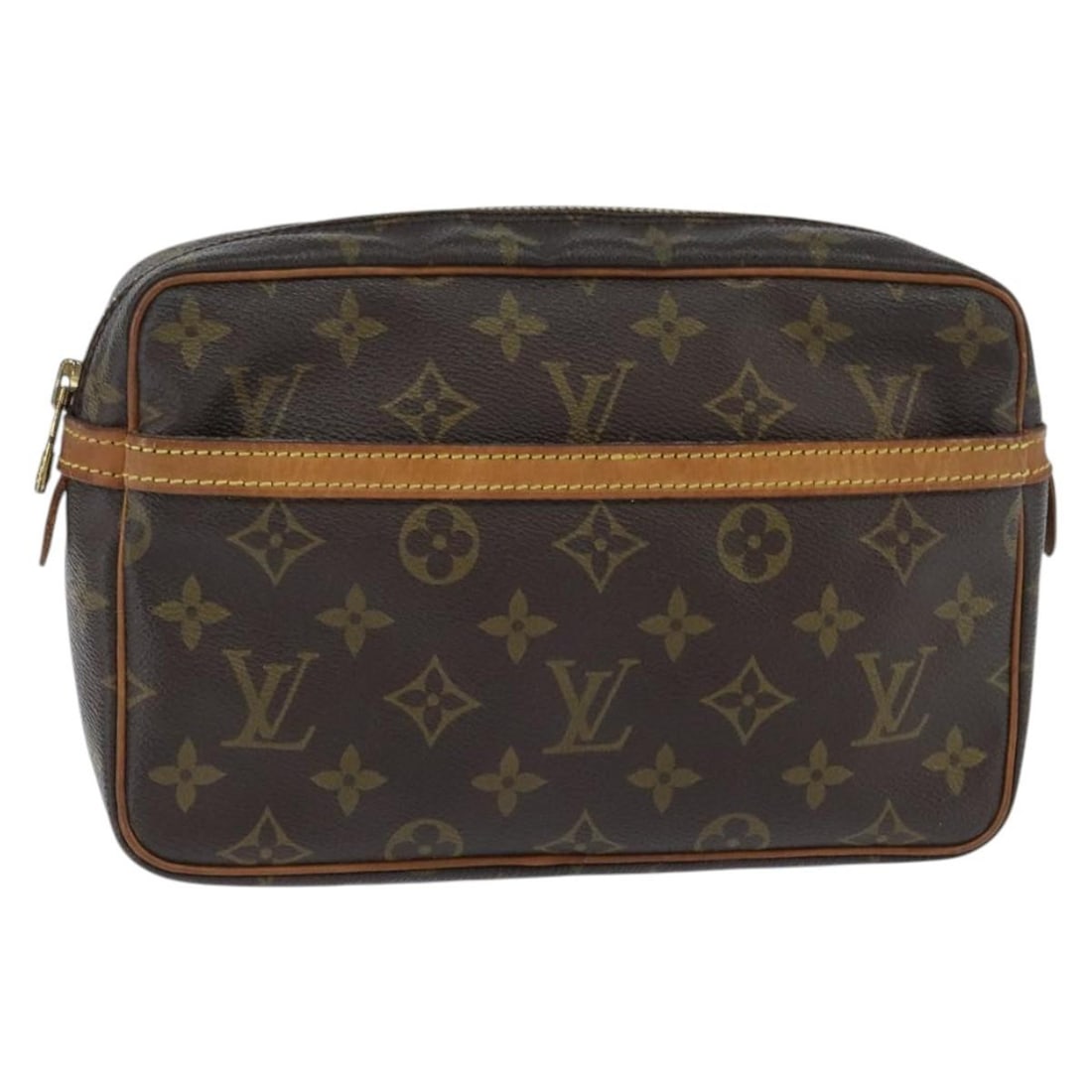 LOUIS VUITTON Monogram Compiegne 23 Clutch Bag M51847 Authentic France (1 of 18)