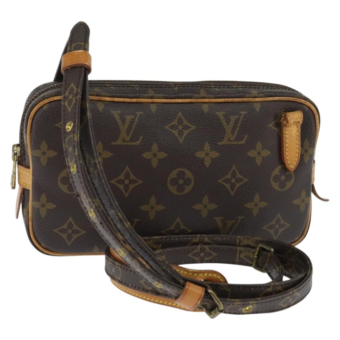 LOUIS VUITTON Monogram Marly Bandouliere Shoulder Bag M51828 Authentic France: LOUIS VUITTON Monogram Marly Bandouliere Shoulder Bag M51828 Authentic France This authentic Louis Vuitton Monogram Marly Bandouliere Shoulder Bag (M51828) is a stylish accessory crafted from durable