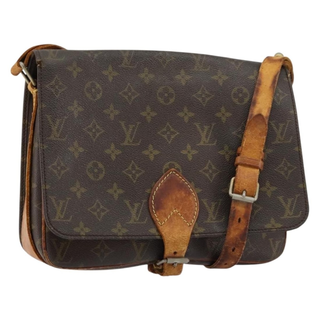 LOUIS VUITTON Monogram Cartouchiere GM Shoulder Bag M51252 Auth France: LOUIS VUITTON Monogram Cartouchiere GM Shoulder Bag M51252 Auth France This LOUIS VUITTON Monogram Cartouchiere GM Shoulder Bag (M51252) is a timeless accessory crafted from durable monogram canvas. D