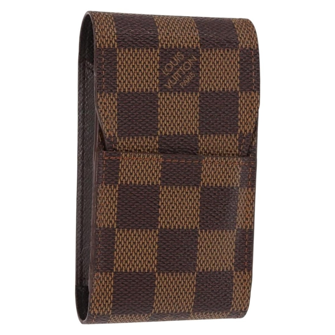 LOUIS VUITTON Damier Ebene Cigarette Case N63024 Made in France: LOUIS VUITTON Damier Ebene Cigarette Case N63024 Made in France The LOUIS VUITTON Damier Ebene Etui Cigarette Case is a stylish accessory crafted from durable Damier Ebene canvas. This elegant cigaret
