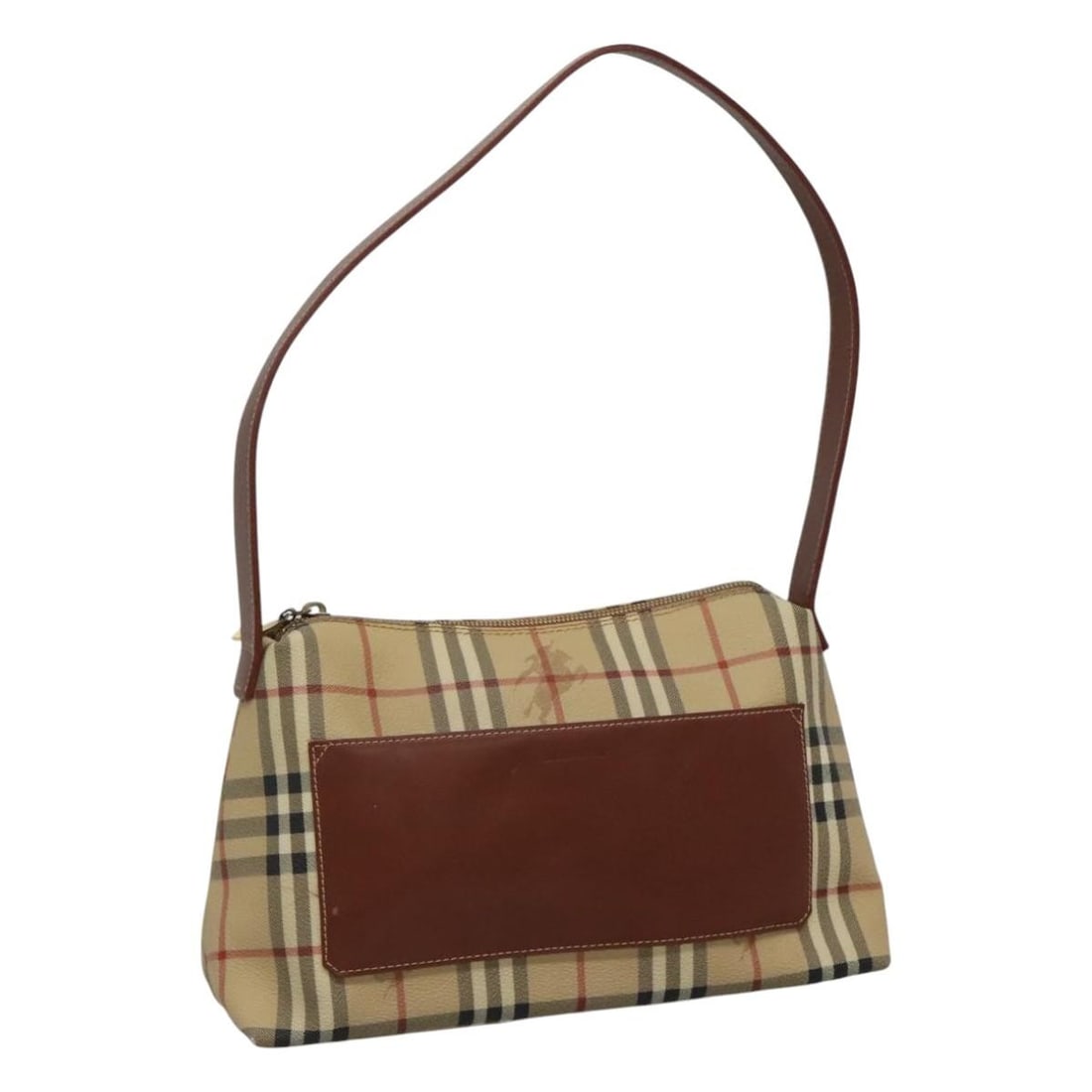 Burberry Nova Check Beige Brown PVC Leather Shoulder Bag Italy (1 of 18)