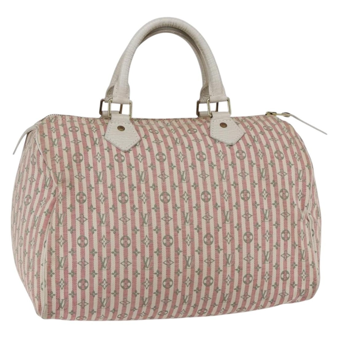 LOUIS VUITTON Monogram Mini Lin Croisette Speedy 30 Pink Hand Bag Auth M95501 (1 of 18)