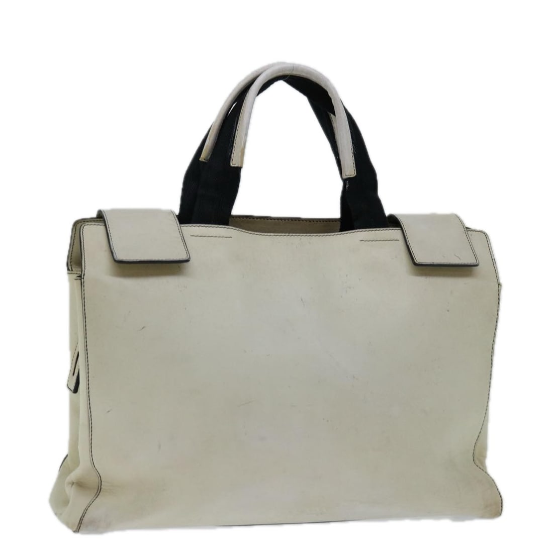 PRADA White Leather Hand Bag Made in Italy AR11644B (1 of 18)