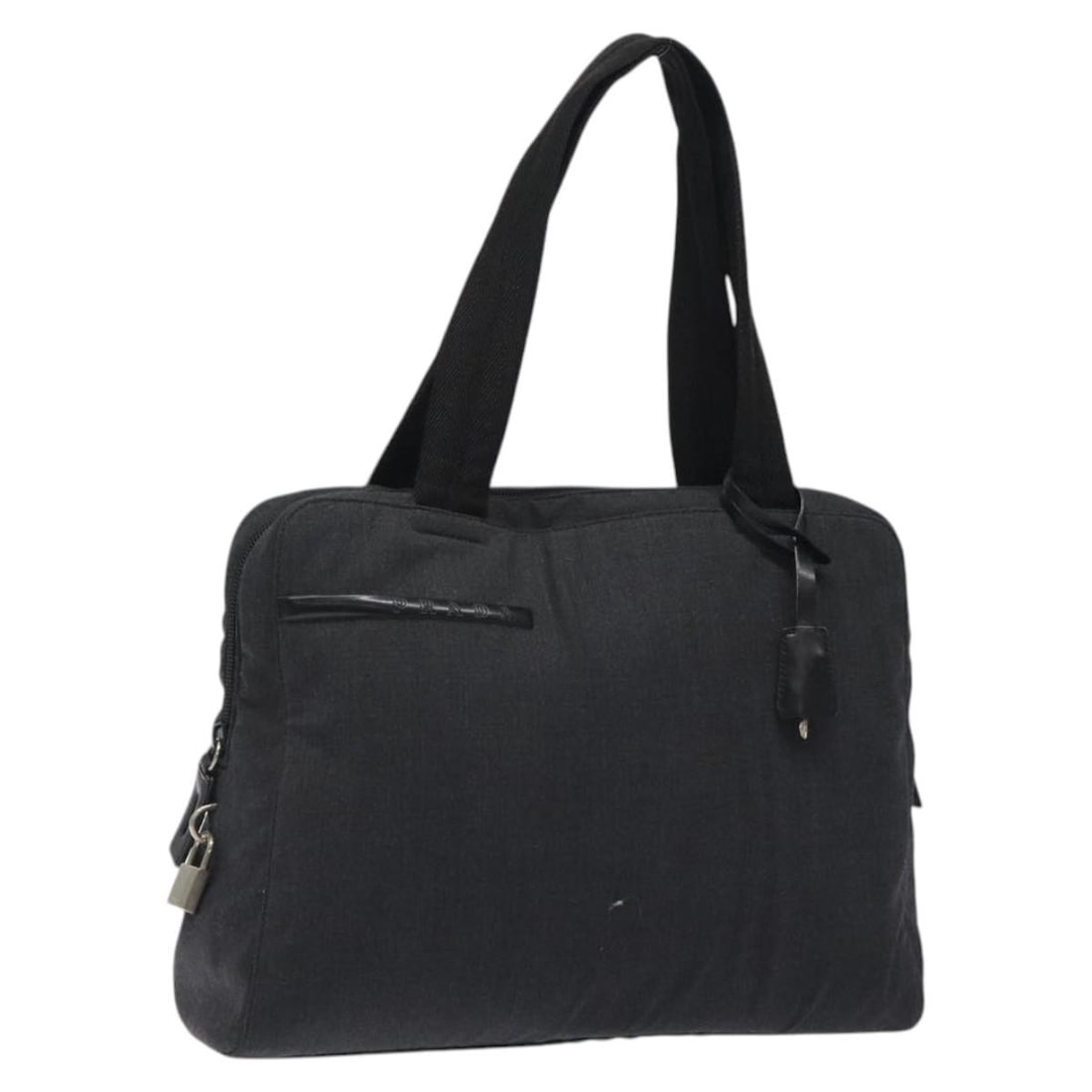 PRADA Gray Silver Canvas Sports Shoulder Bag Auth SW795: PRADA Gray Silver Canvas Sports Shoulder Bag Auth SW795 This PRADA Sports Shoulder Bag is a stylish and functional accessory crafted in Italy. Made from durable canvas, it features a sleek gray and si